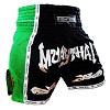 FIGHTERS - Thaibox Shorts / Elite Muay Thai / Schwarz-Grün / Small