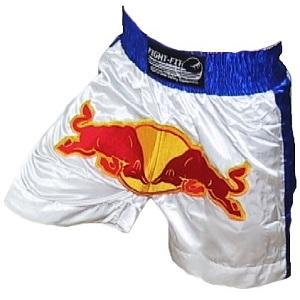 FIGHTERS - Muay Thai Shorts / Bulls / Weiss-Blau / XS