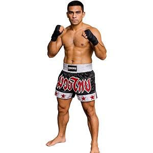 FIGHTERS - Muay Thai Shorts / Schwarz-Weiss / XL