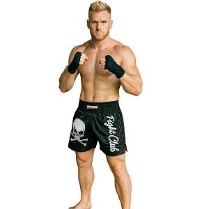 FIGHTERS - Muay Thai Shorts / Fight Club Skull / Schwarz / Large
