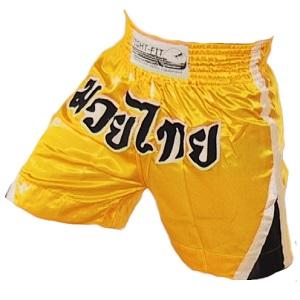 FIGHT-FIT - Muay Thai Shorts / Gelb / Medium