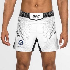 UFC Adrenaline by Venum Authentic Fight Night Pantalón corto de lucha para Hombre / Corte Corto / Blanco / Large