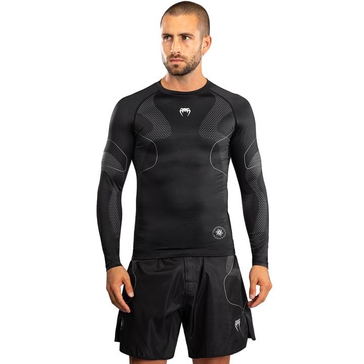 Venum - Rashguard / Nexus / Long Sleeve / Schwarz-Silber / Small
